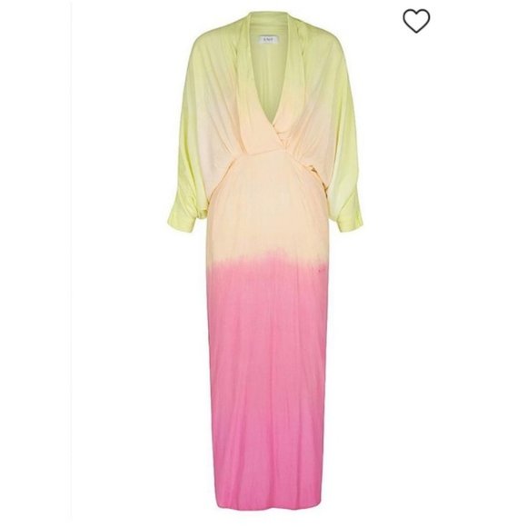S/W/F Long Sleeve Dip Dye Maxi Dress NWT - Picture 4 of 14
